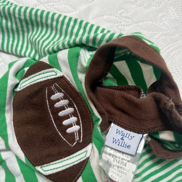 Wally & Willy Football Appliqué Romper Size 3-6m - Picture 4 of 5